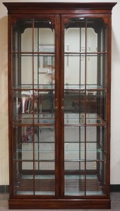 CONTEMPORARY FRUITWOOD GLASS D