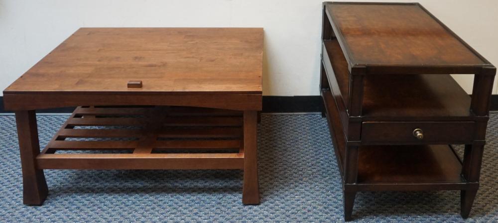 CONTEMPORARY FRUITWOOD SIDE TABLE