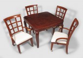 CONTEMPORARY GAME TABLE AND 4