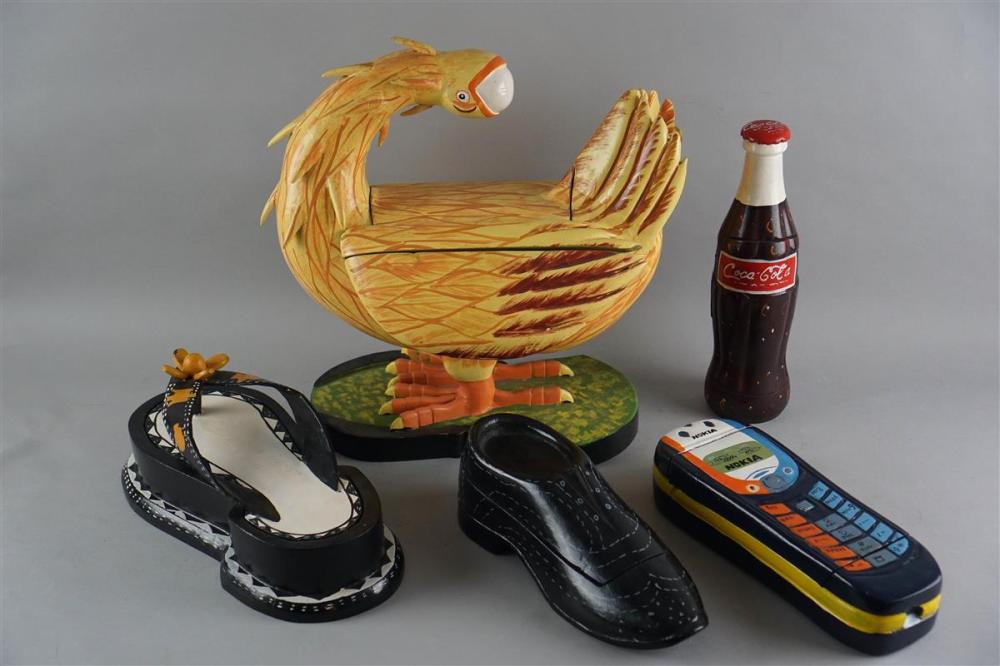 CONTEMPORARY GHANAIAN PAINTED BOXES