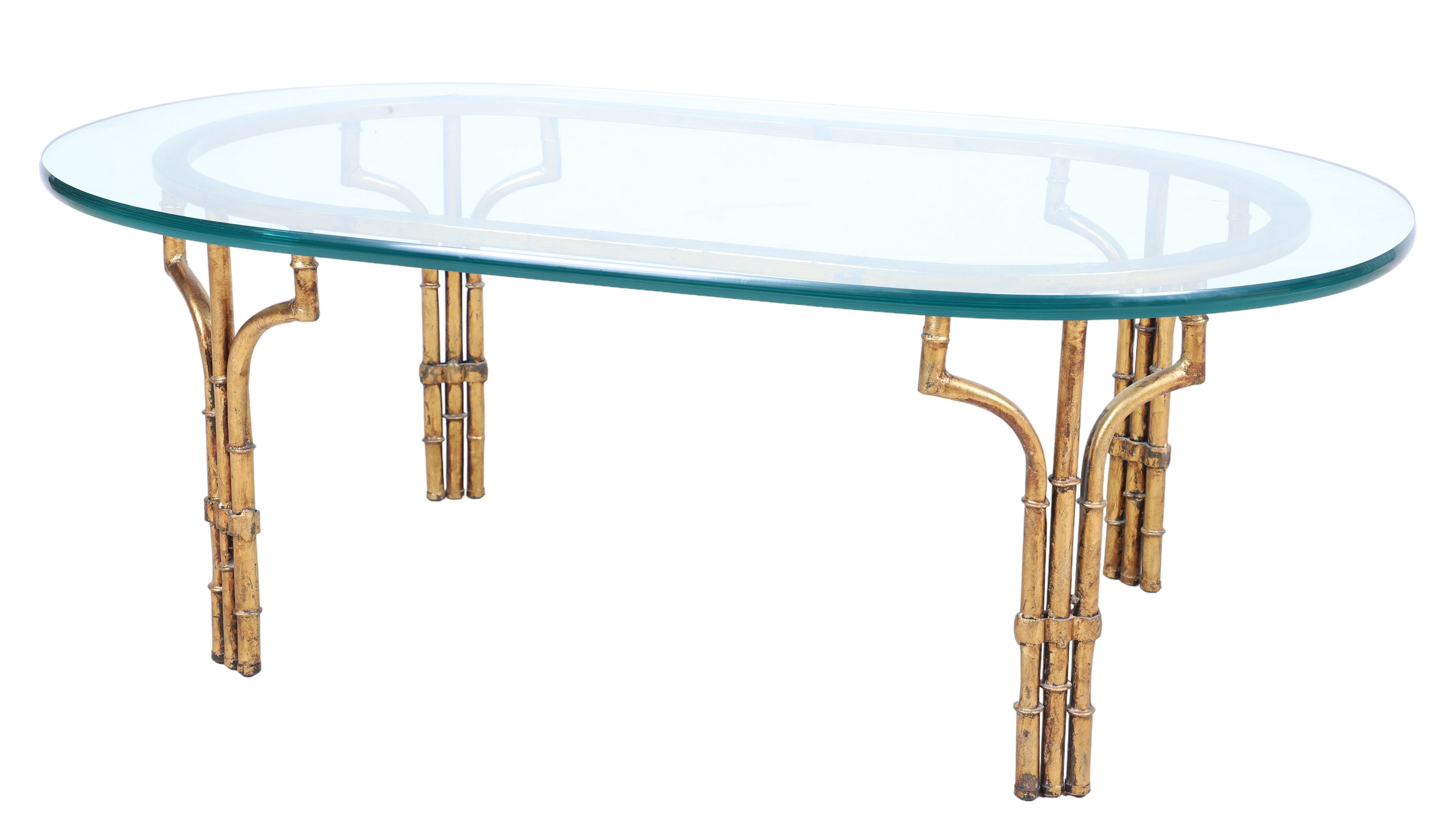 Contemporary gilt metal bamboo form