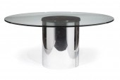 CONTEMPORARY GLASS AND CHROME