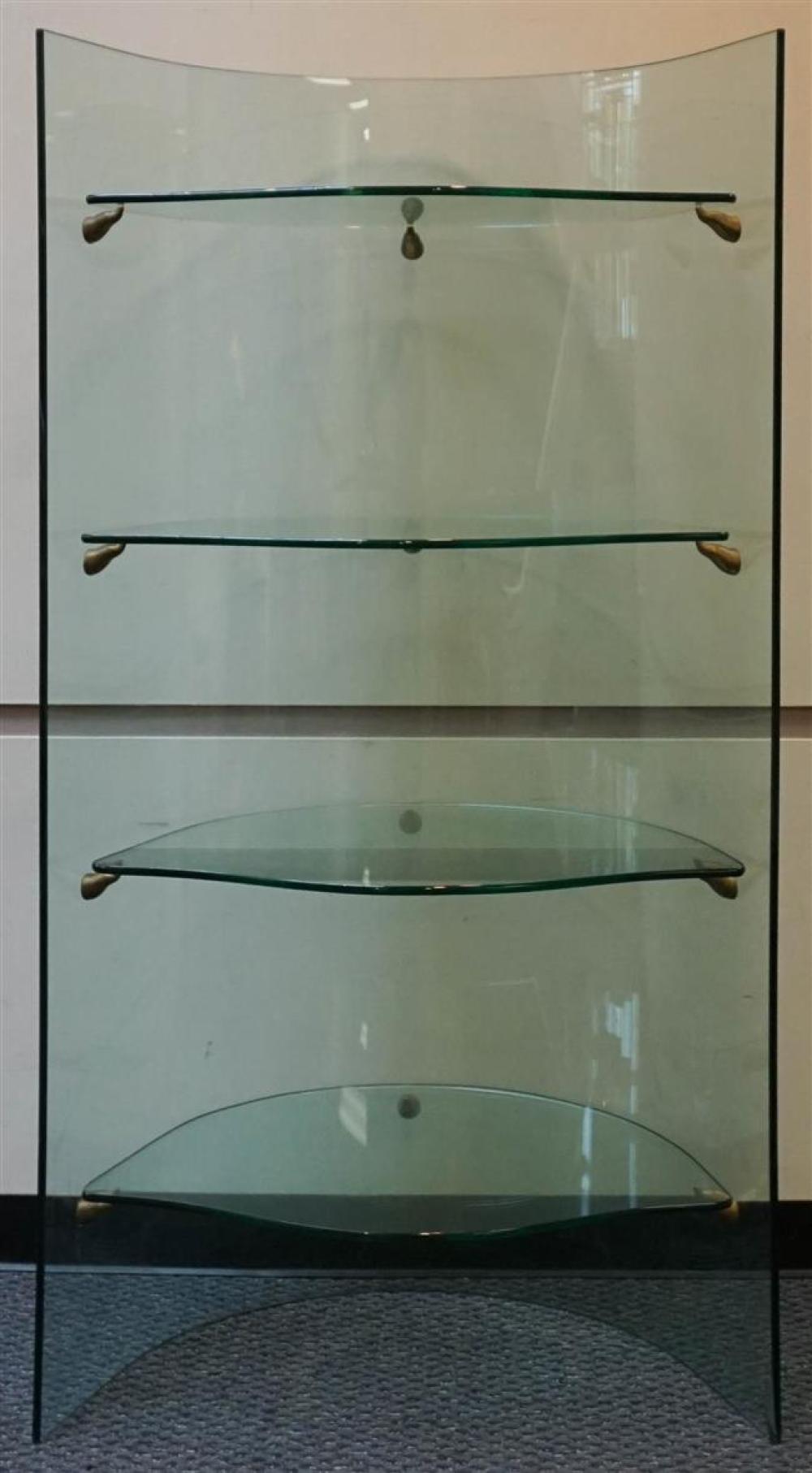 CONTEMPORARY GLASS ETAGERE, H: