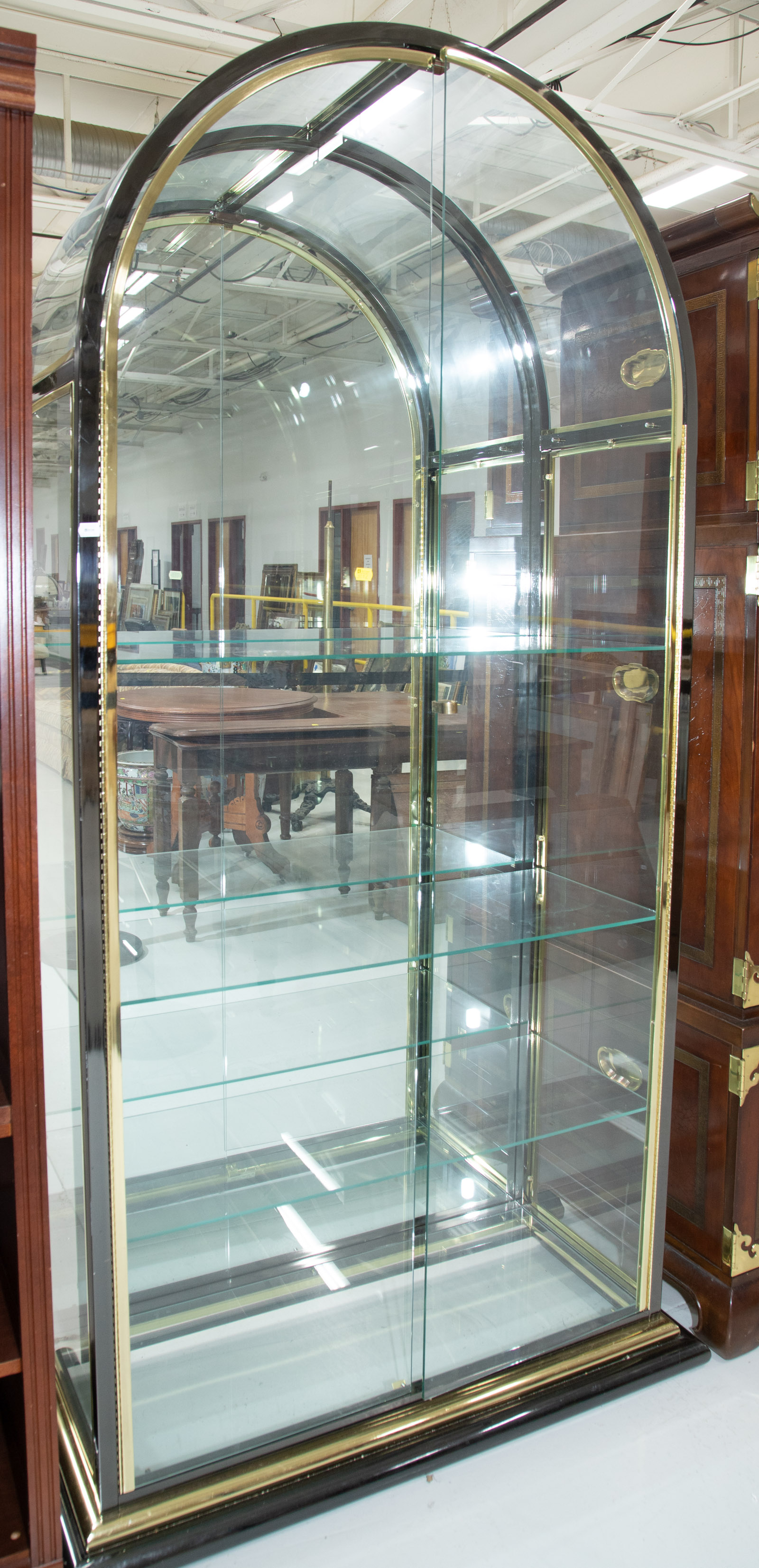 CONTEMPORARY GLASS & METAL CURIO