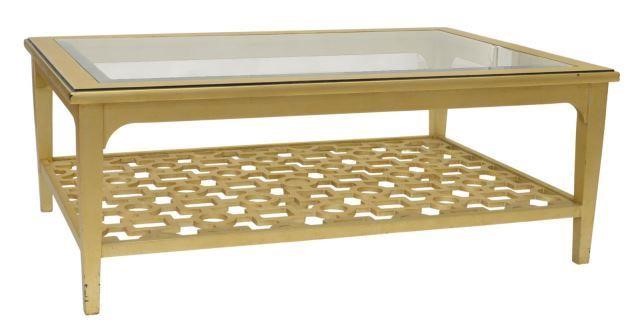 CONTEMPORARY GLASS-TOP GILT