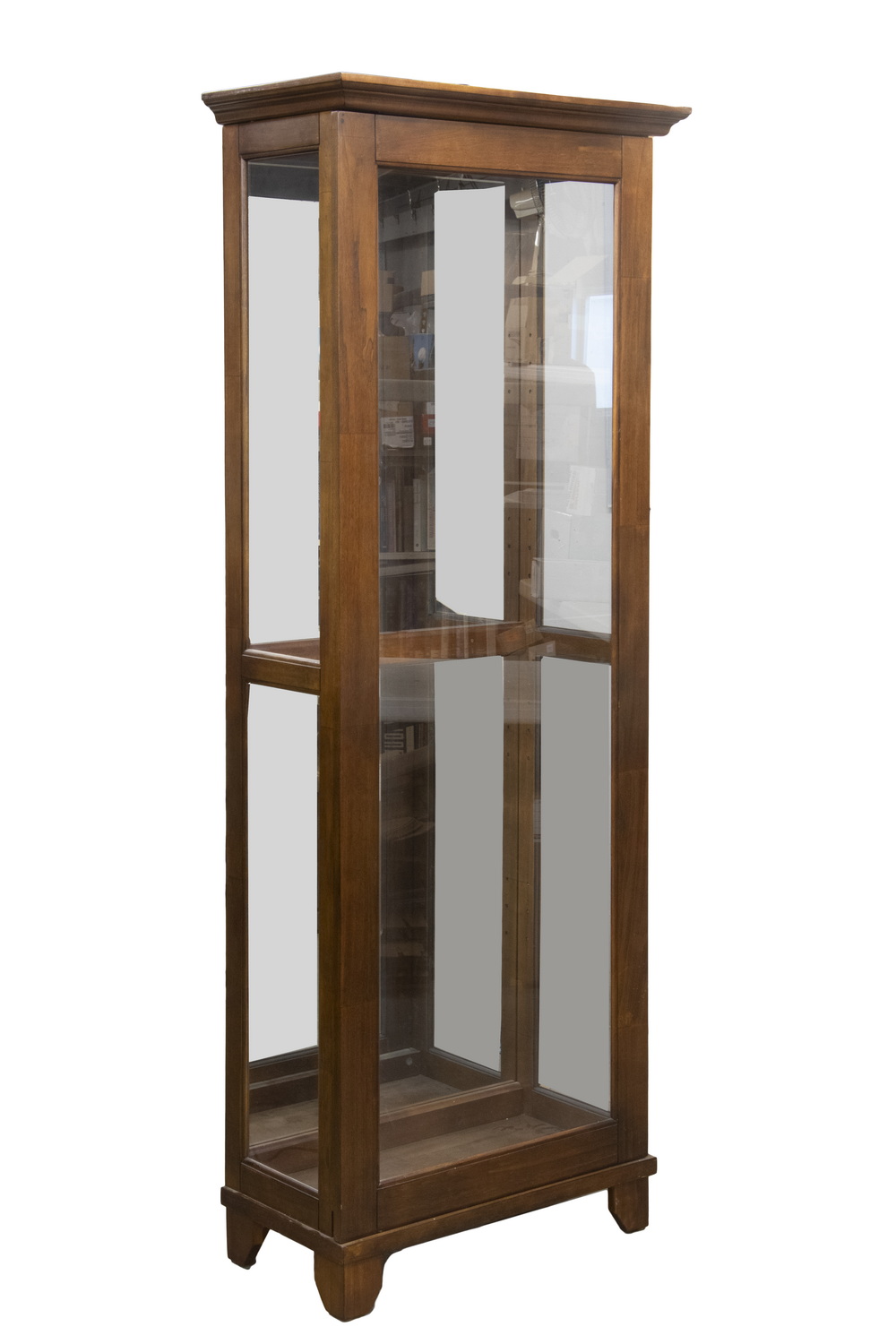 CONTEMPORARY GLASS & WOOD DISPLAY