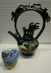 CONTEMPORARY GLAZED CERAMIC 'C