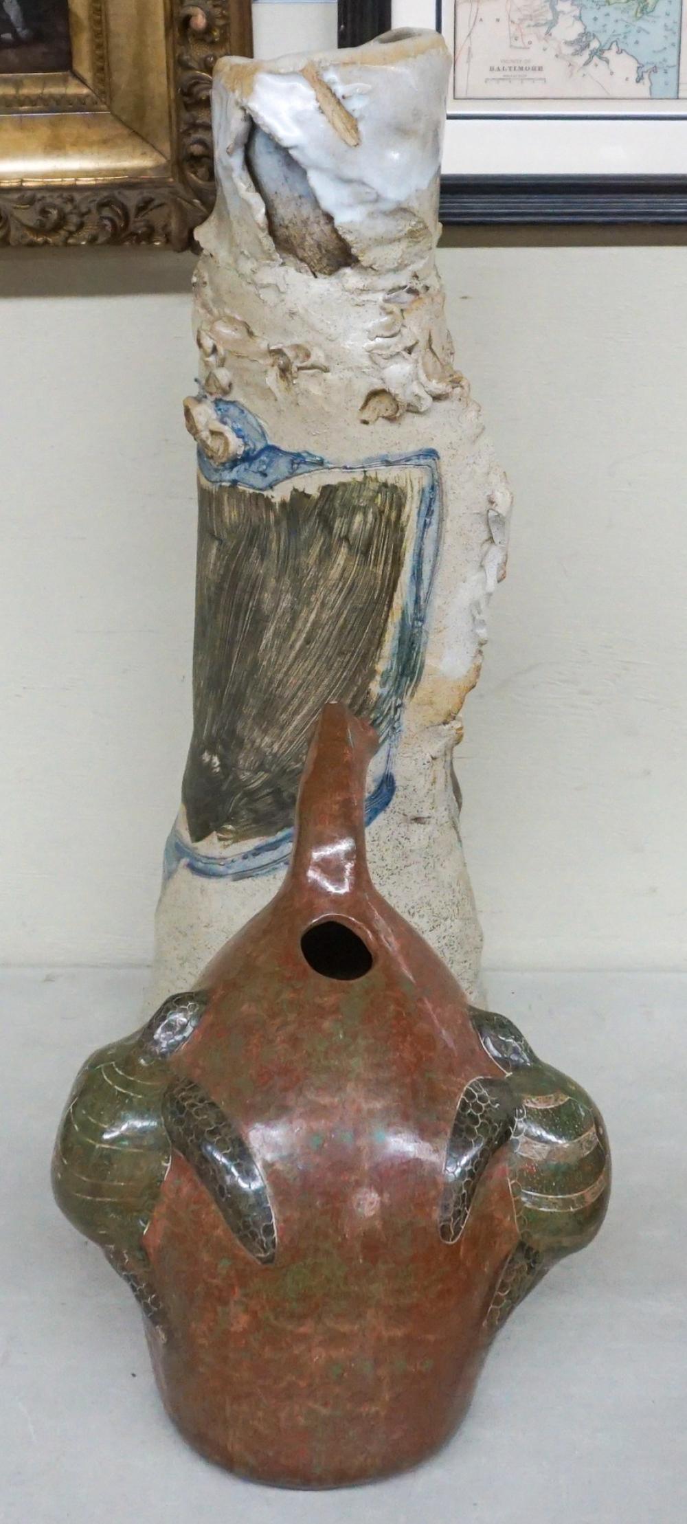 CONTEMPORARY GLAZED POTTERY VASE
