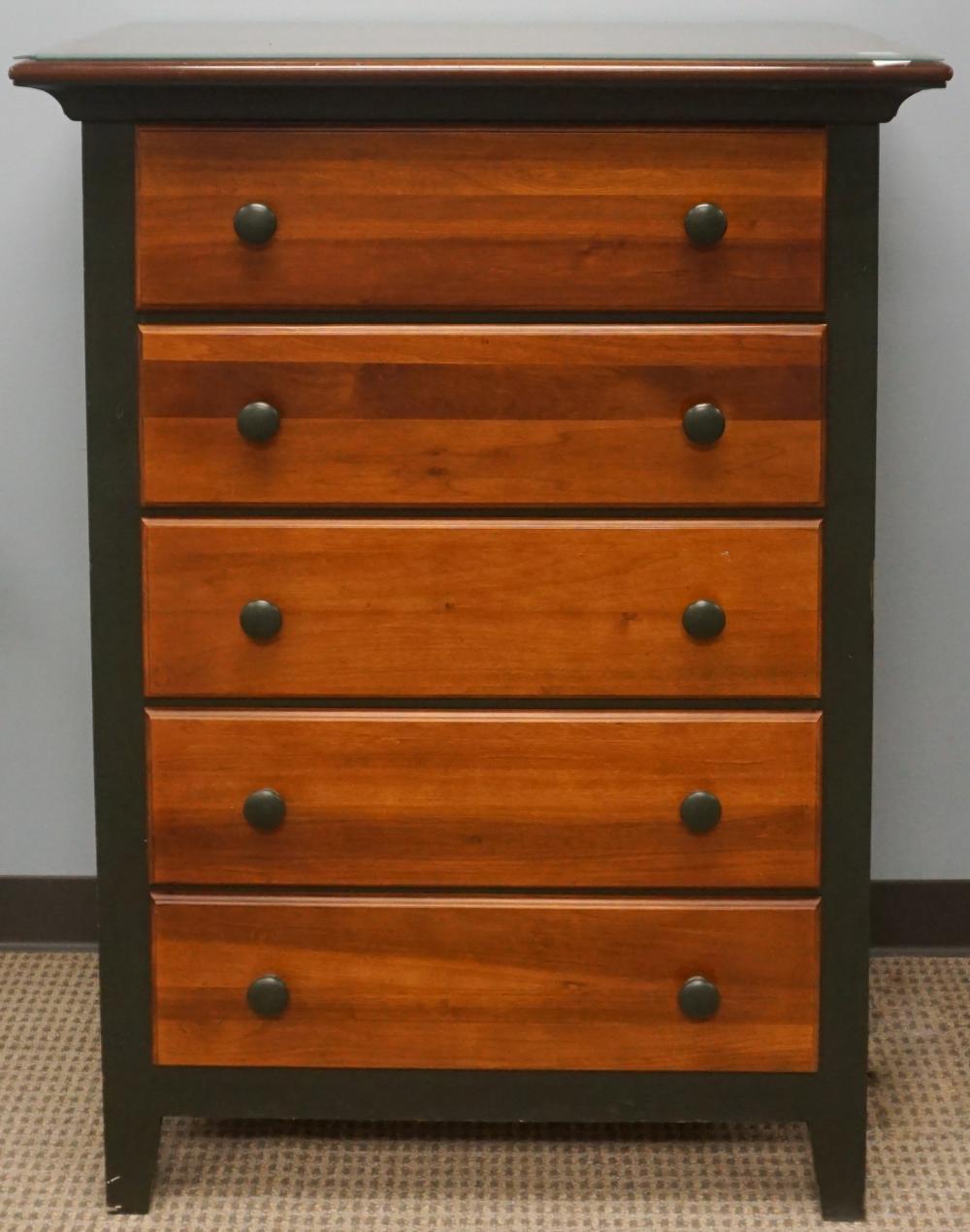 CONTEMPORARY GREEN PAINTED PINE