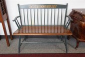 CONTEMPORARY HITCHCOCK BENCH.