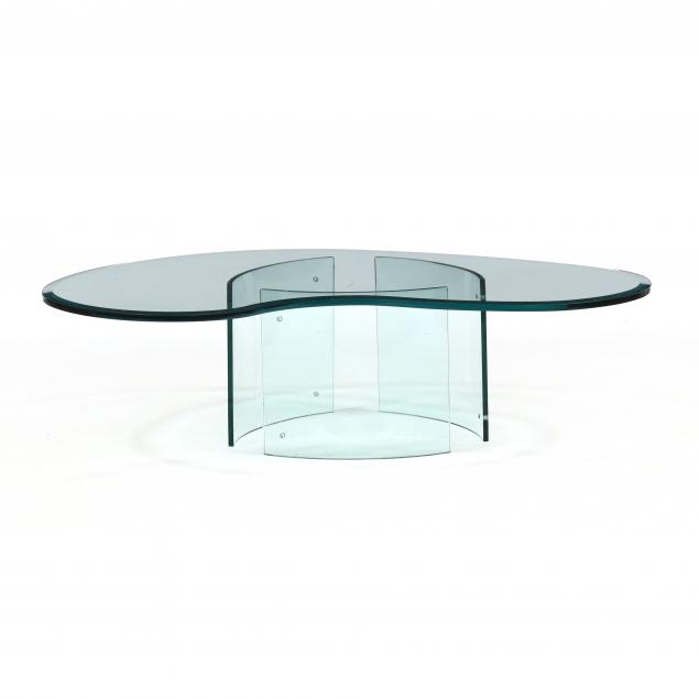 CONTEMPORARY KIDNEY SHAPED GLASS