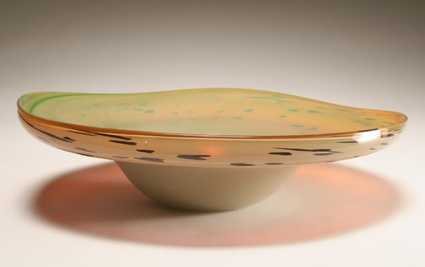 Contemporary large green glass