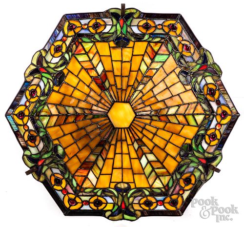 CONTEMPORARY LEADED GLASS HANGING