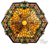 CONTEMPORARY LEADED GLASS HANG
