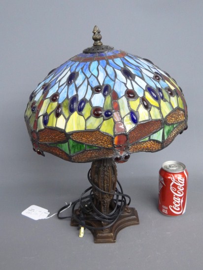 Contemporary leaded glass shade