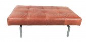 CONTEMPORARY LEATHER OTTOMAN B