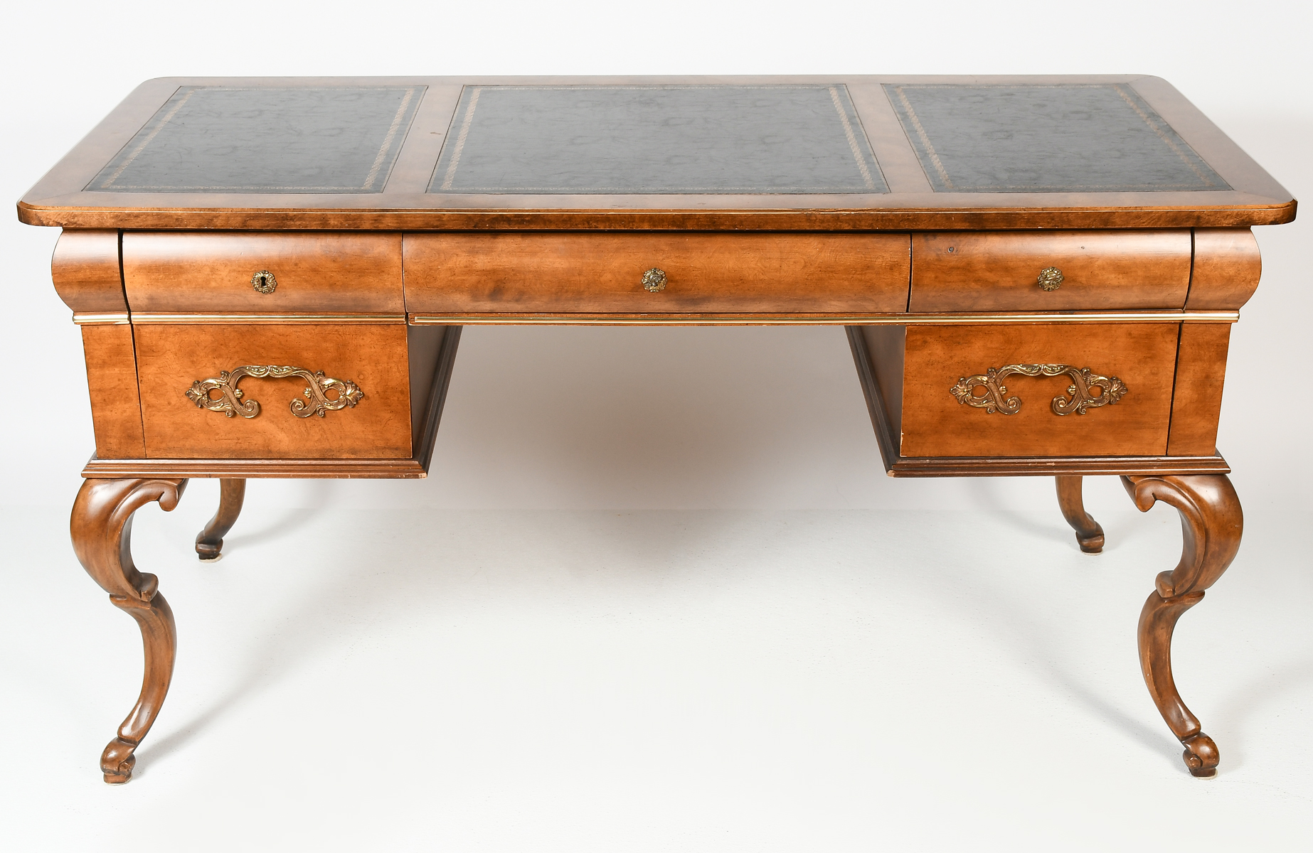CONTEMPORARY LEATHER TOP DESK: With
