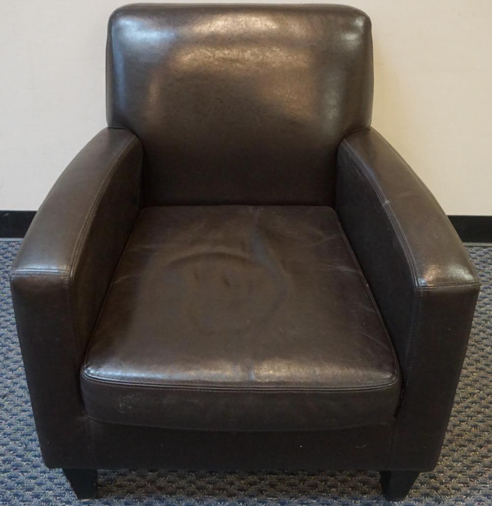 CONTEMPORARY LEATHER UPHOLSTERED