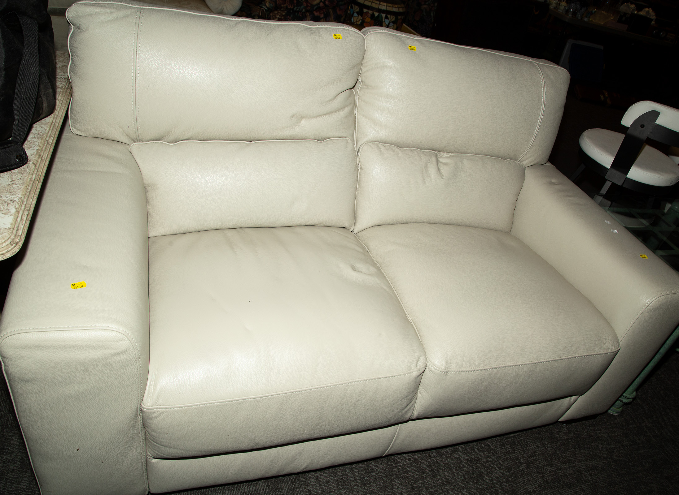 CONTEMPORARY LEATHER-UPHOLSTERED