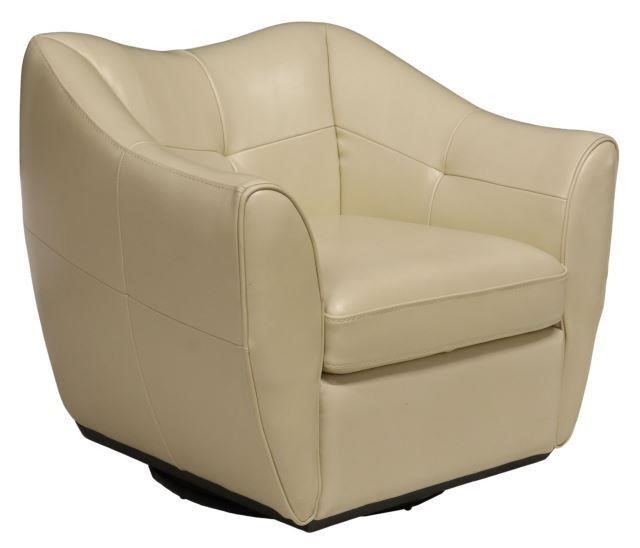 CONTEMPORARY LEATHER UPHOLSTERED
