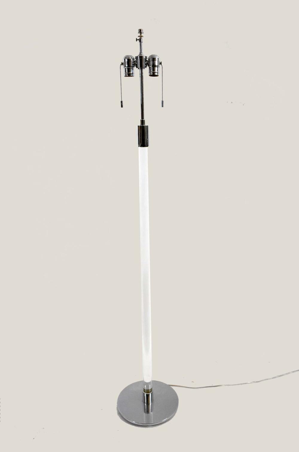 CONTEMPORARY LUCITE AND CHROME