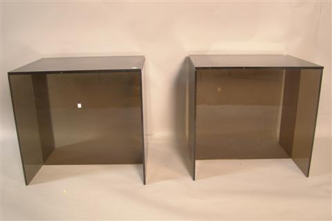 CONTEMPORARY LUCITE AND CREAM