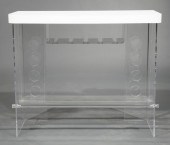 CONTEMPORARY LUCITE BAR AND BA