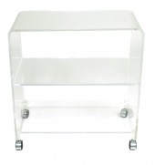 CONTEMPORARY LUCITE ROLLING SH