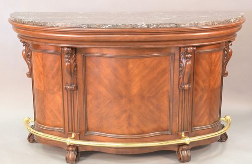CONTEMPORARY MAHOGANY BAR WITH