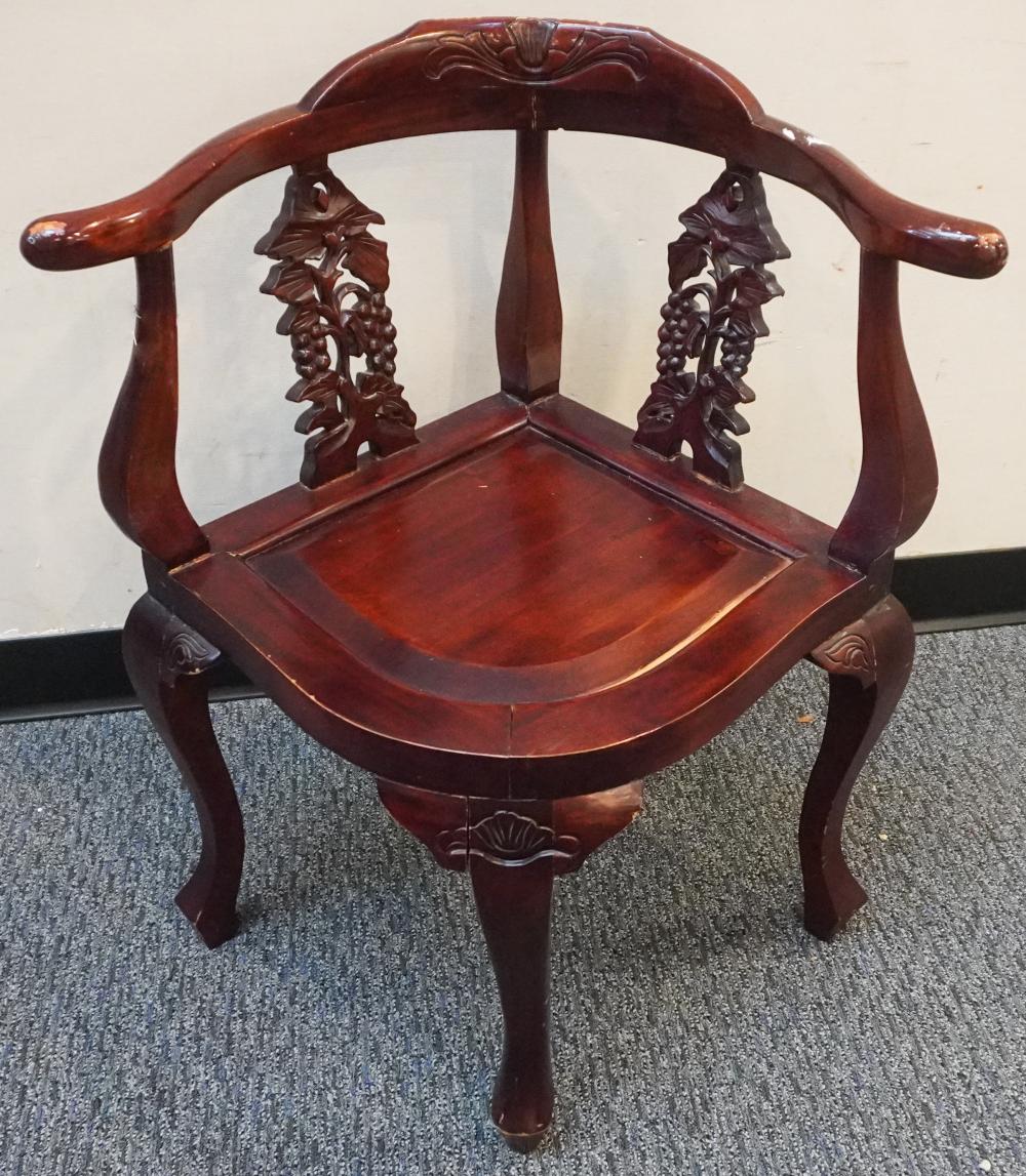 CONTEMPORARY MAHOGANY CORNER