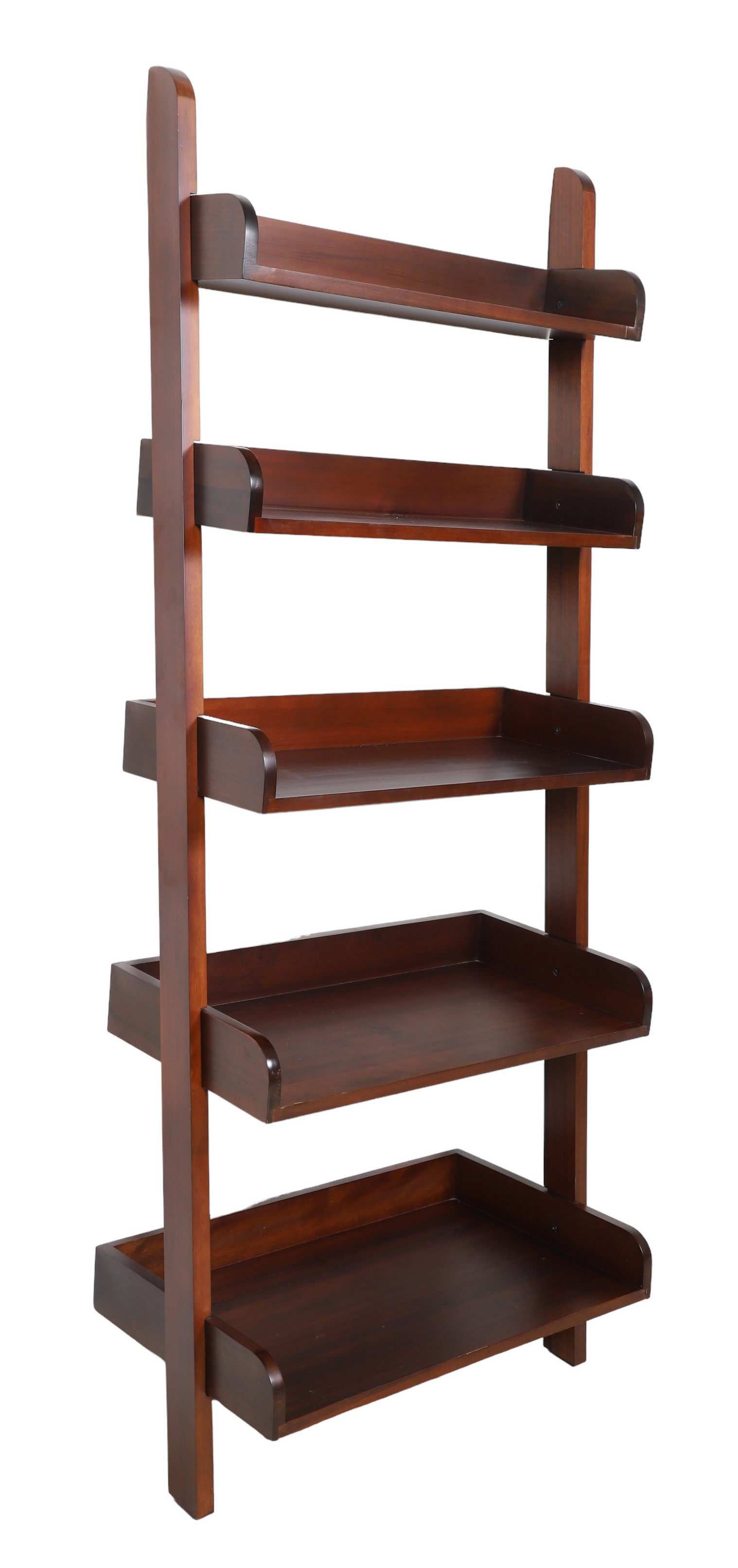 Contemporary mahogany leaning