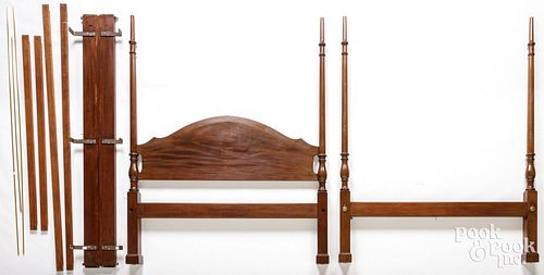 CONTEMPORARY MAHOGANY TALL POST