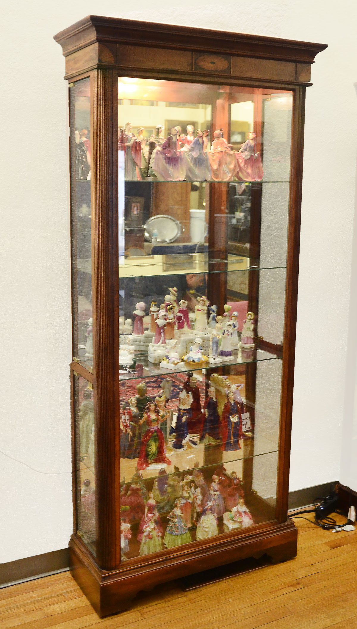 CONTEMPORARY MAHOGANY TALL STANDING