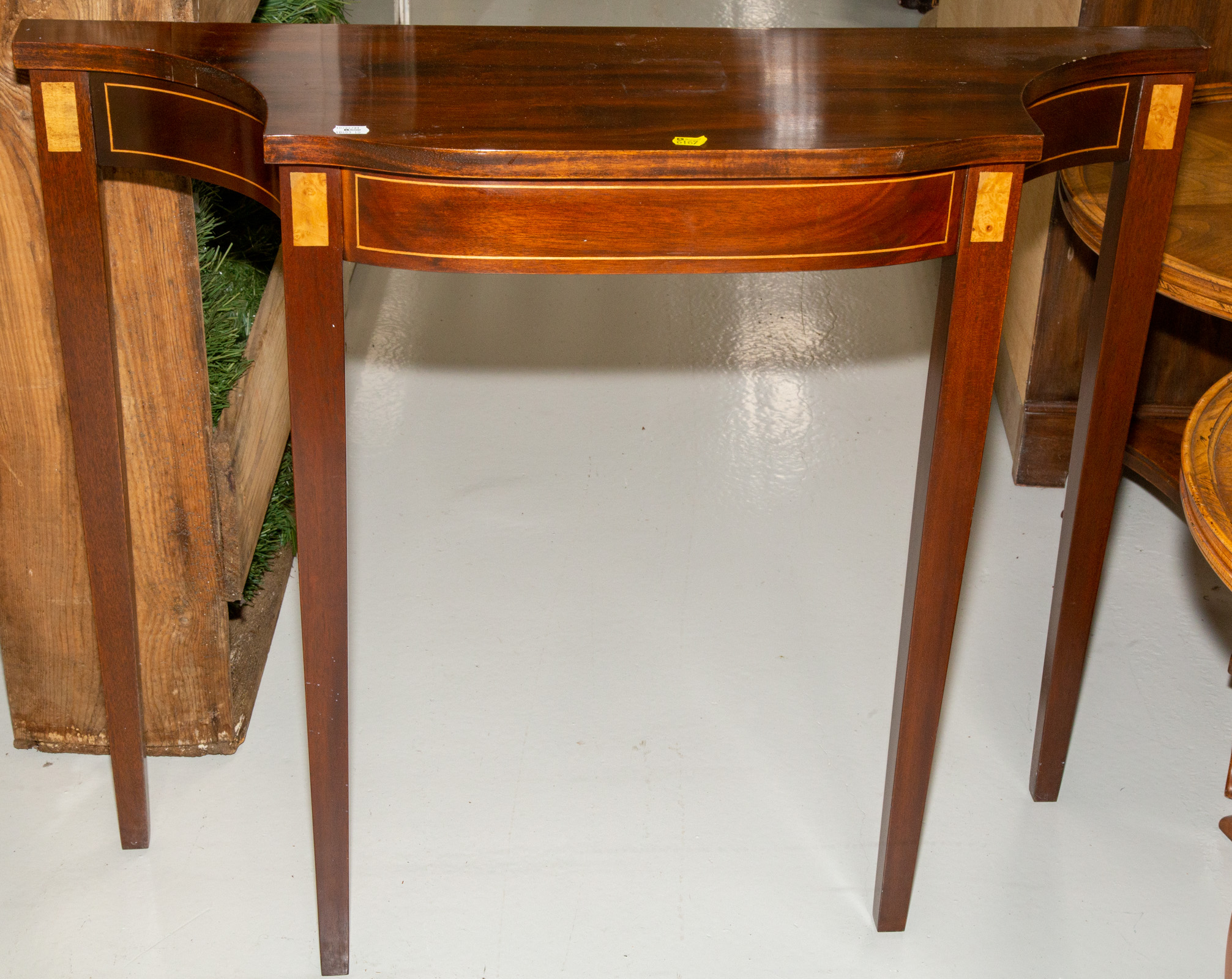 CONTEMPORARY MAHOGANY WALL TABLE