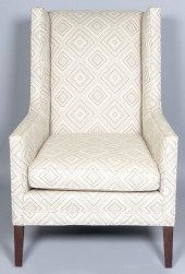 CONTEMPORARY MAHOGANY WING ARM