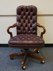CONTEMPORARY MAROON LEATHER EX