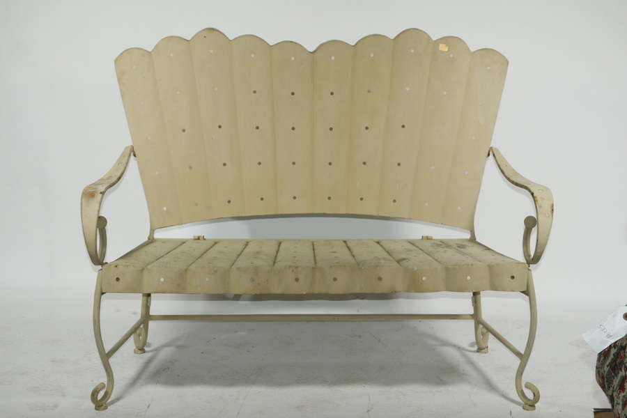 CONTEMPORARY METAL GARDEN BENCH
