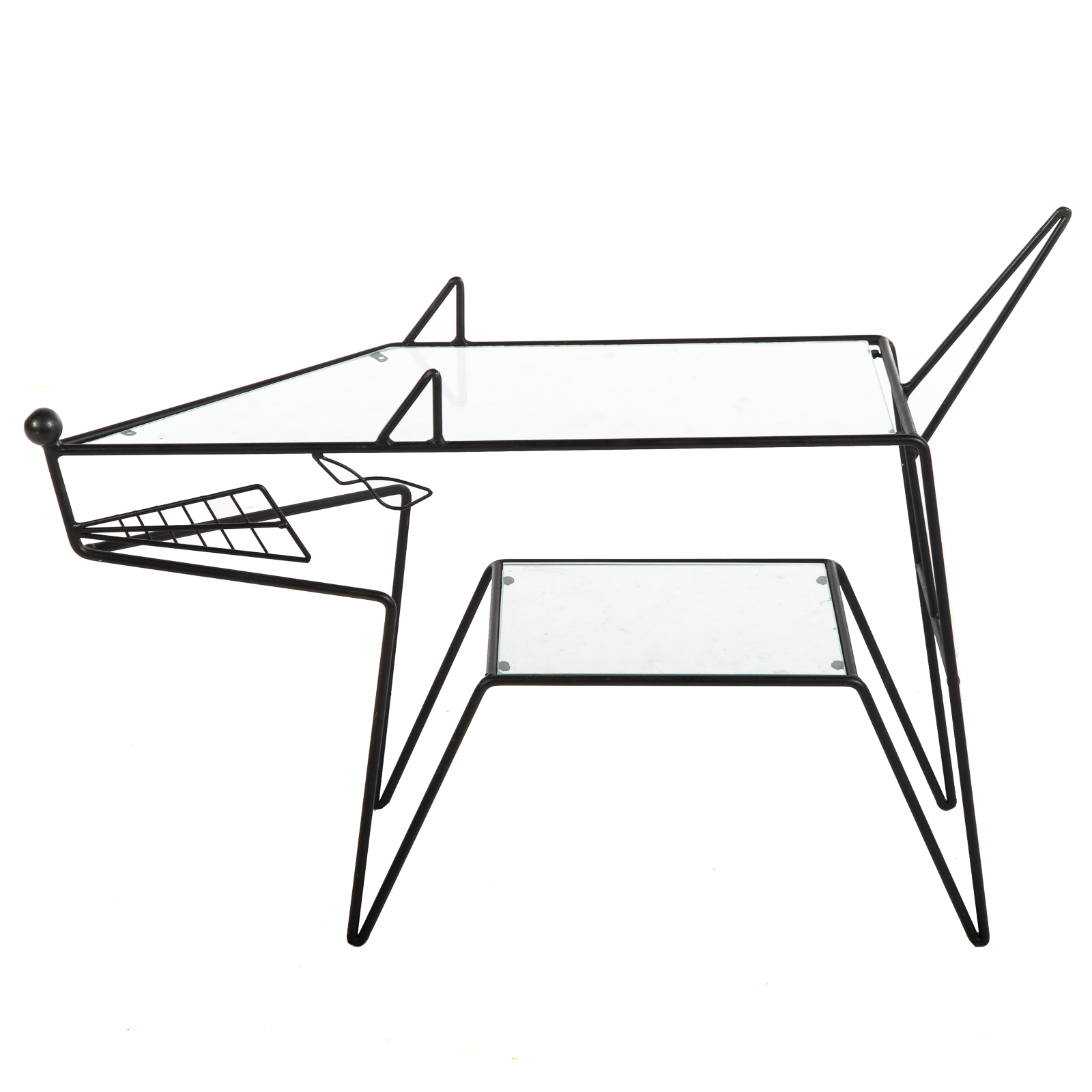 CONTEMPORARY METAL & GLASS "DOG"