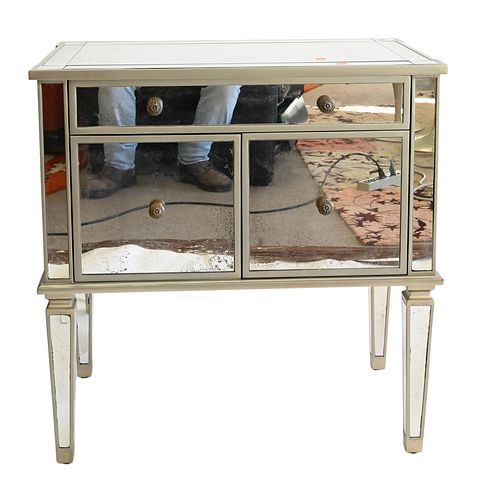 CONTEMPORARY MIRRORED CABINET,