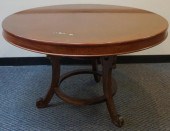 CONTEMPORARY OAK FINISH ROUND