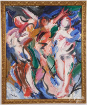 CONTEMPORARY OIL ON CANVAS ABS