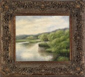 Contemporary oil on canvas lan