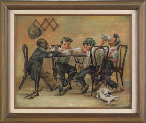 Contemporary oil on canvas of