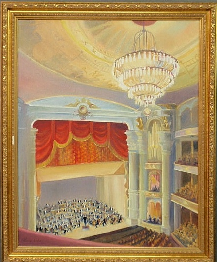 Contemporary oil on canvas painting