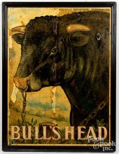 CONTEMPORARY OIL ON PANEL BULL