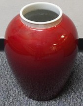 CONTEMPORARY OXBLOOD GLAZED VA