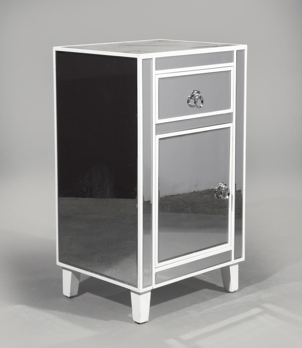 CONTEMPORARY PAINTED AND MIRRORED