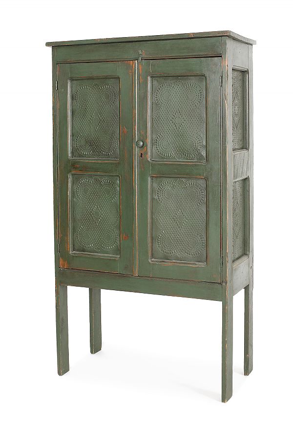 Contemporary painted pine punched