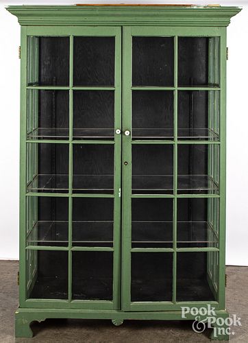 CONTEMPORARY PAINTED PINE SHOWCASE,