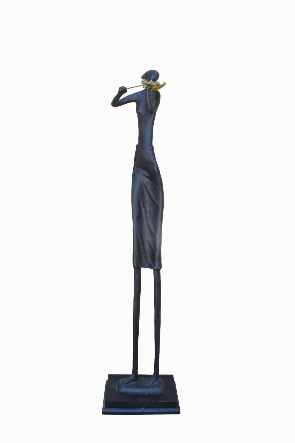 CONTEMPORARY PATINATED BRONZE FIGRE